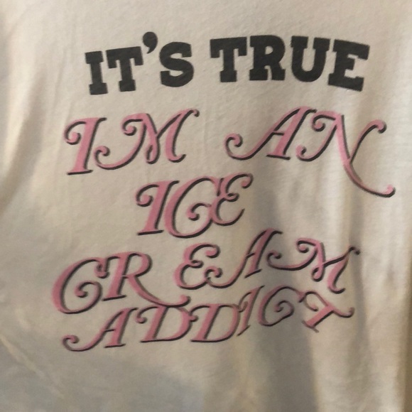 “It’s true I’m an ice cream addict” Wildfox tee - Picture 2 of 3